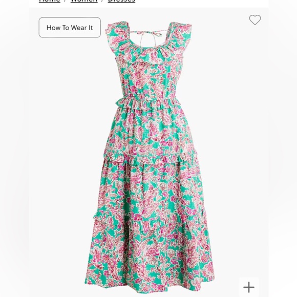 J. Crew Factory Dresses & Skirts - J. Crew Factory Floral Green and Pink Dress